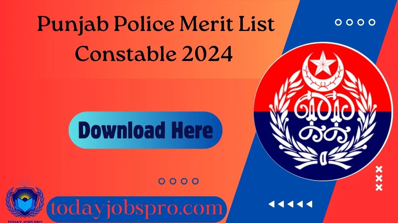 Punjab Police Merit List Constable 2024 Pdf Download