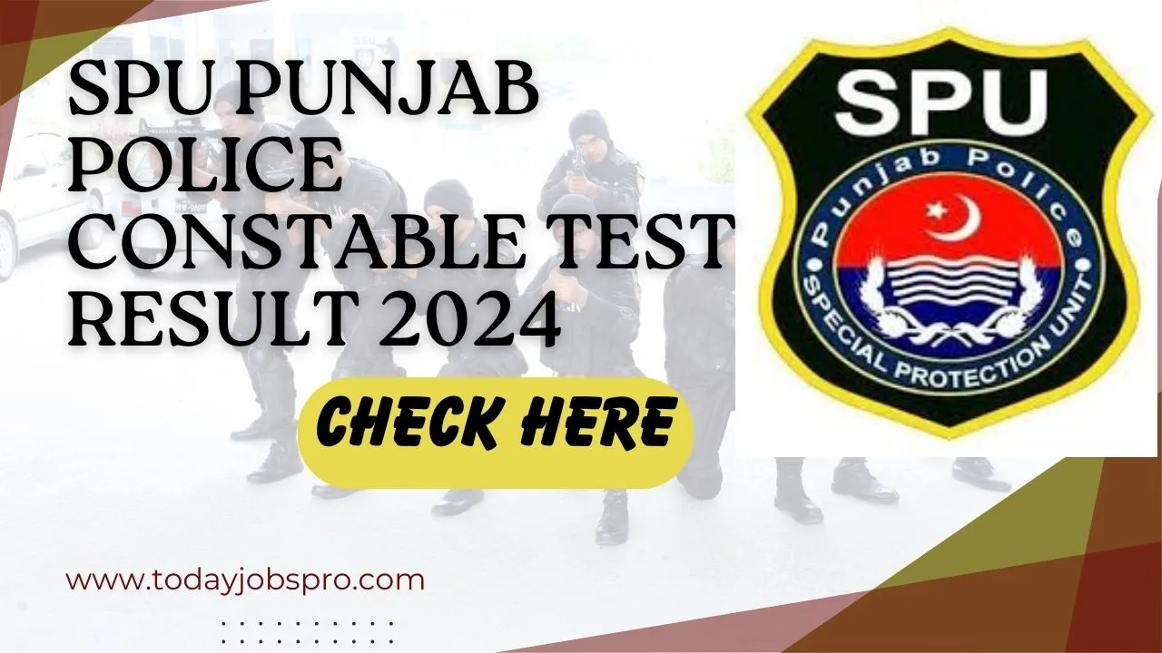 SPU Punjab Police Constable Test Result 2024 Selected Candidate List