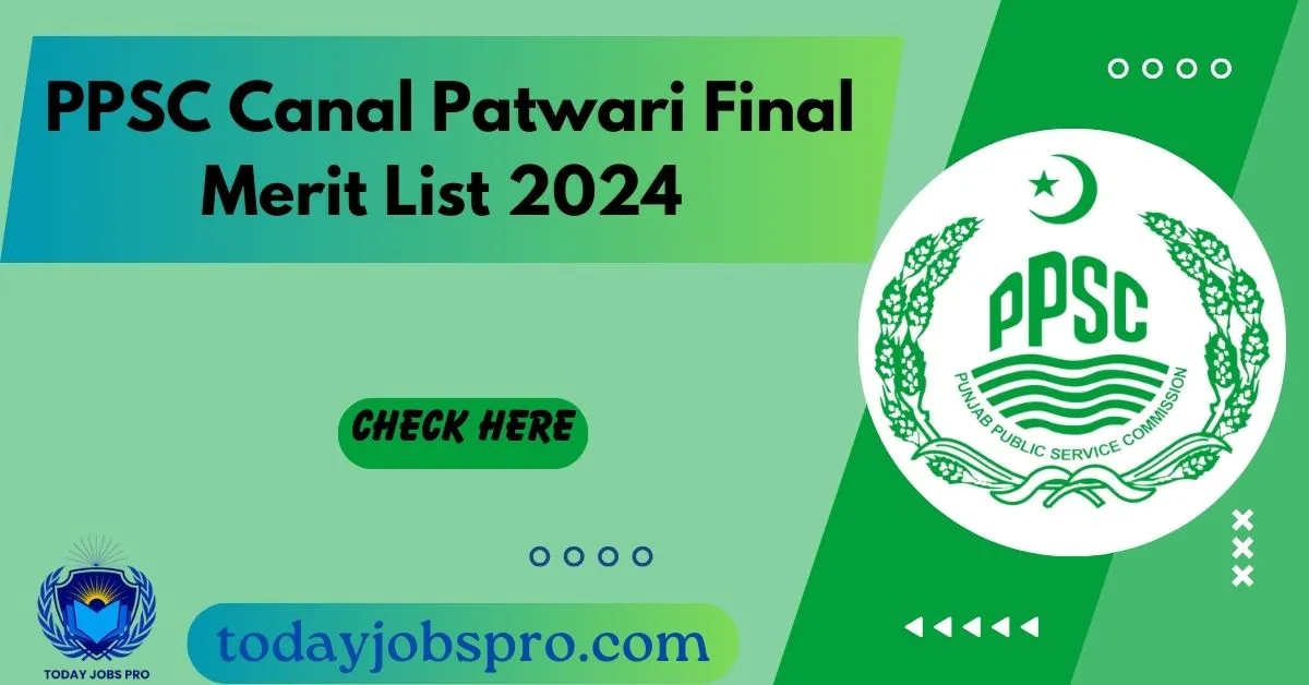 PPSC Canal Patwari Final Merit List 2024 Selected Candidates