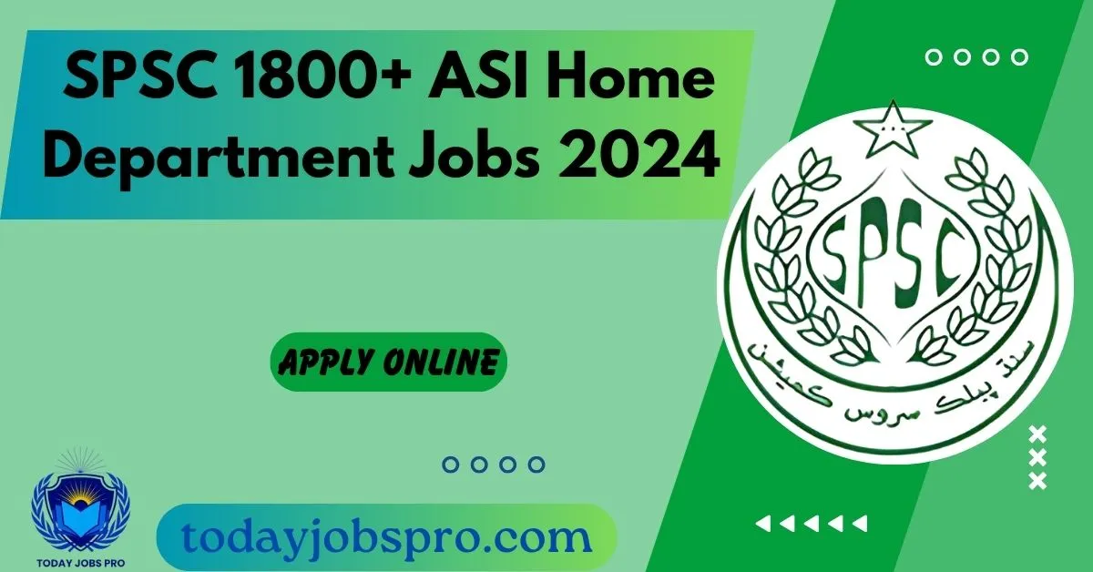 SPSC 1800+ ASI Home Department Jobs 2024 Online Apply