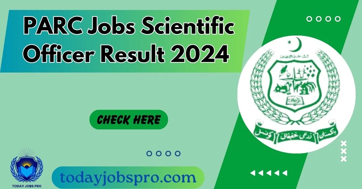 PARC Jobs Scientific Officer Result 2024 Merit List