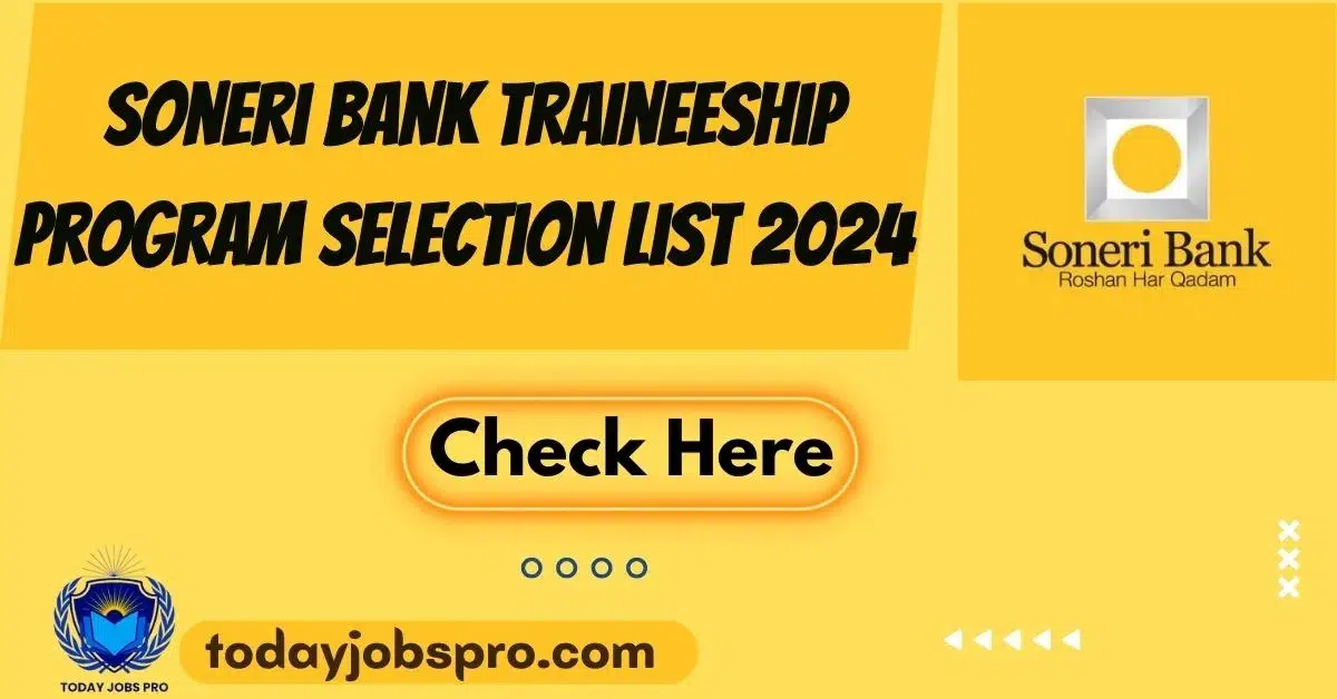 Soneri Bank Traineeship Program Selection List 2024 Shortlisted Candidates