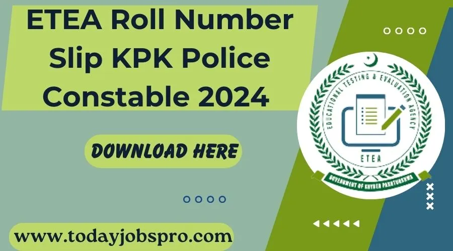 ETEA Roll Number Slip KPK Police Constable 2024 Download