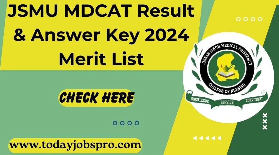 JSMU MDCAT Result & Answer Key 2024 Merit List