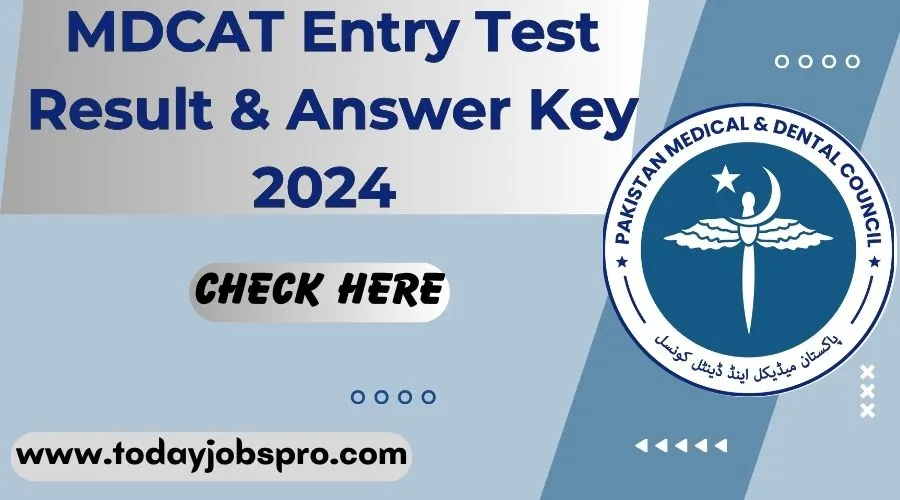 MDCAT Entry Test Result & Answer Key 2024 Check By Roll Number